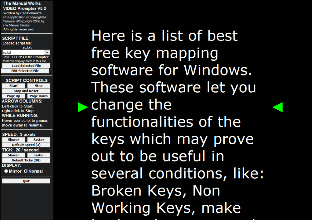 free teleprompter for windows